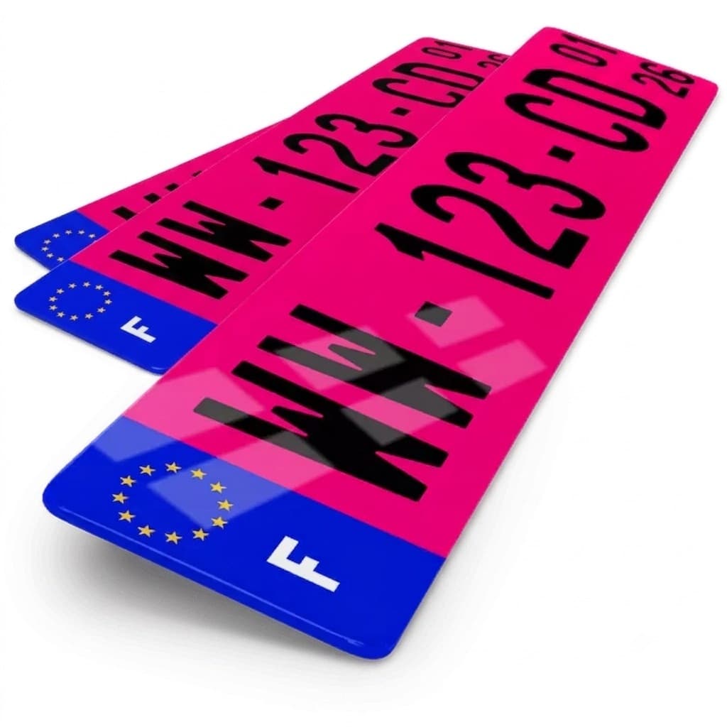 French temporary WW registration plates
